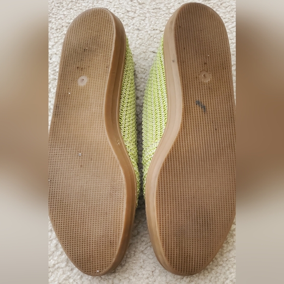 Chartreuse Green Sesto Meucci Boho Woven Flats Like Toms Made In Italy 9 - Picture 7 of 7